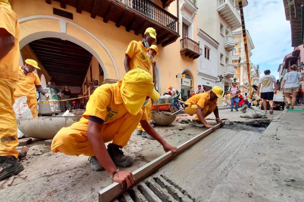 Estos fueron los trabajos hechos en la plaza de los Coches