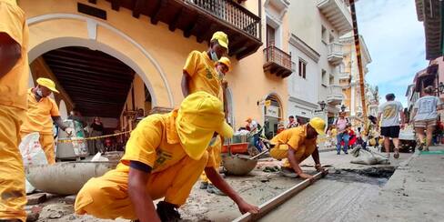 Estos fueron los trabajos hechos en la plaza de los Coches