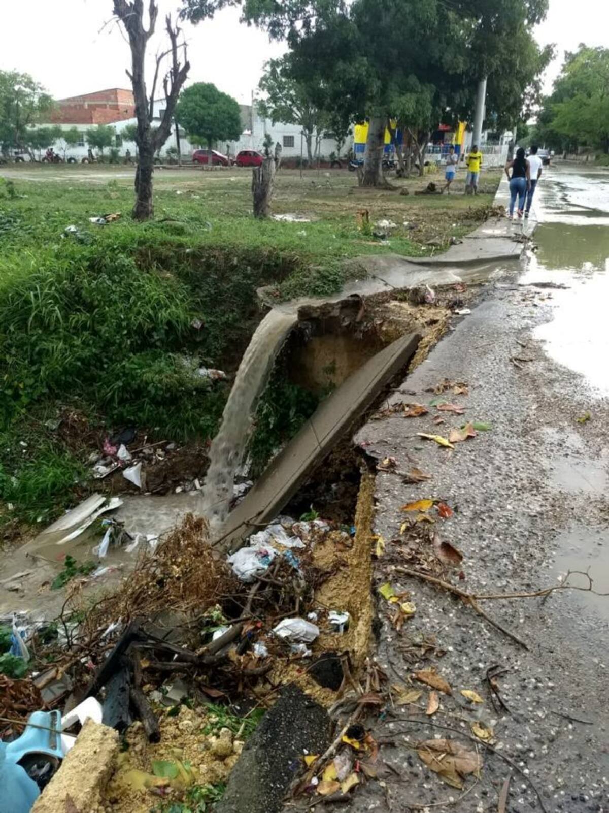 Así quedó parte de la ciudad tras el aguacero de este domingo 29 de julio. Cortesía