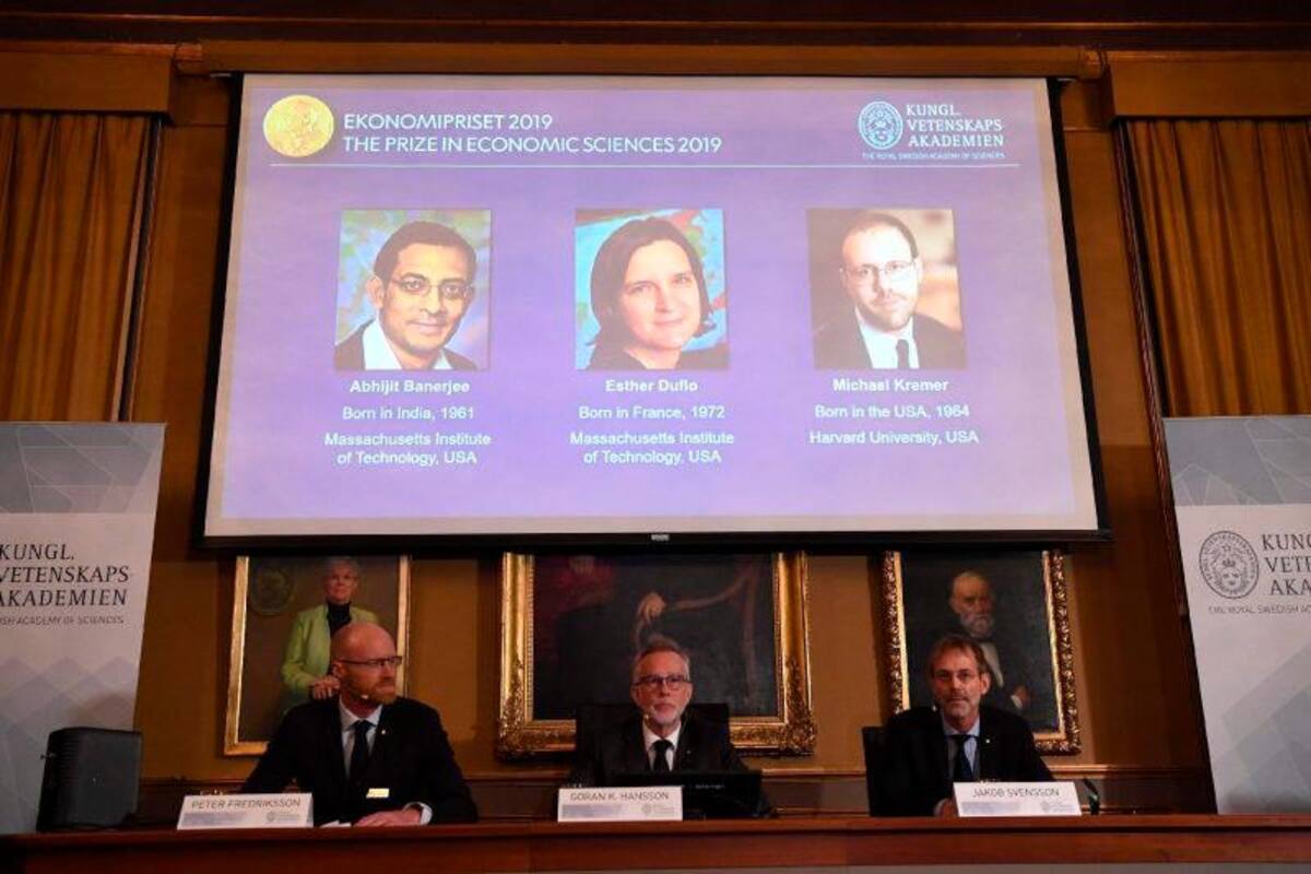 Tres estadounidenses recibieron Nobel de Economía por sus trabajos sobre la pobreza
