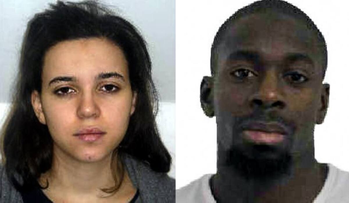 Hayat Boumeddiene y su marido Amedy Coulibaly. AFP
