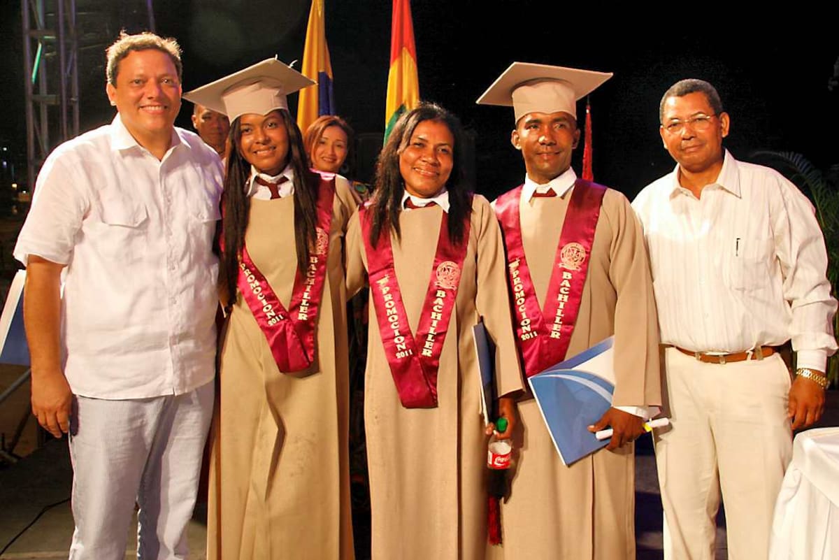 Julio Alandete, Secretario de Educación Distrital, Daniela Palomo, Bibiana Cogollo, Miguel Morelo y Jorge Acevedo.
