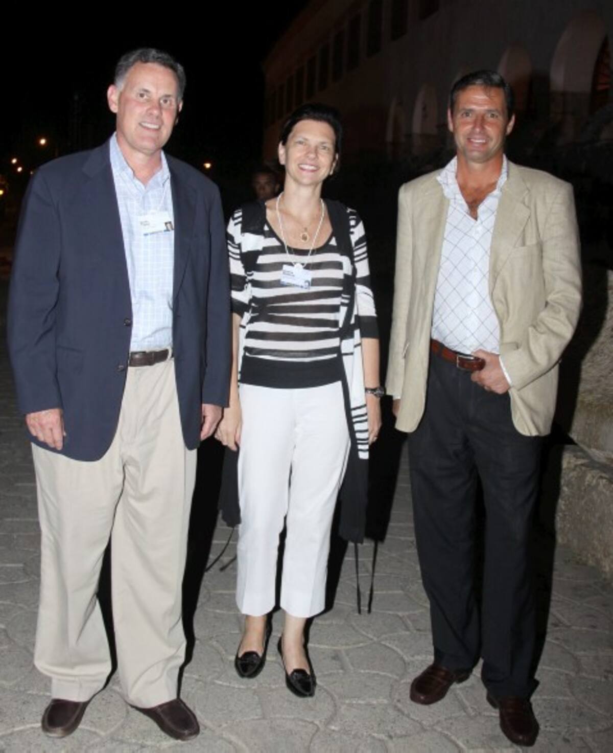 Keith Trent, presidente de la compañía Duke Energy; Andrea Bertone, presidente Internacional y Carlos Funes, gerente.