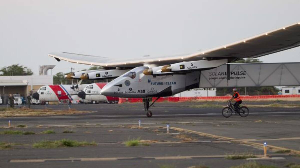 Avión Solar Impulse. AFP Eugene Tanner