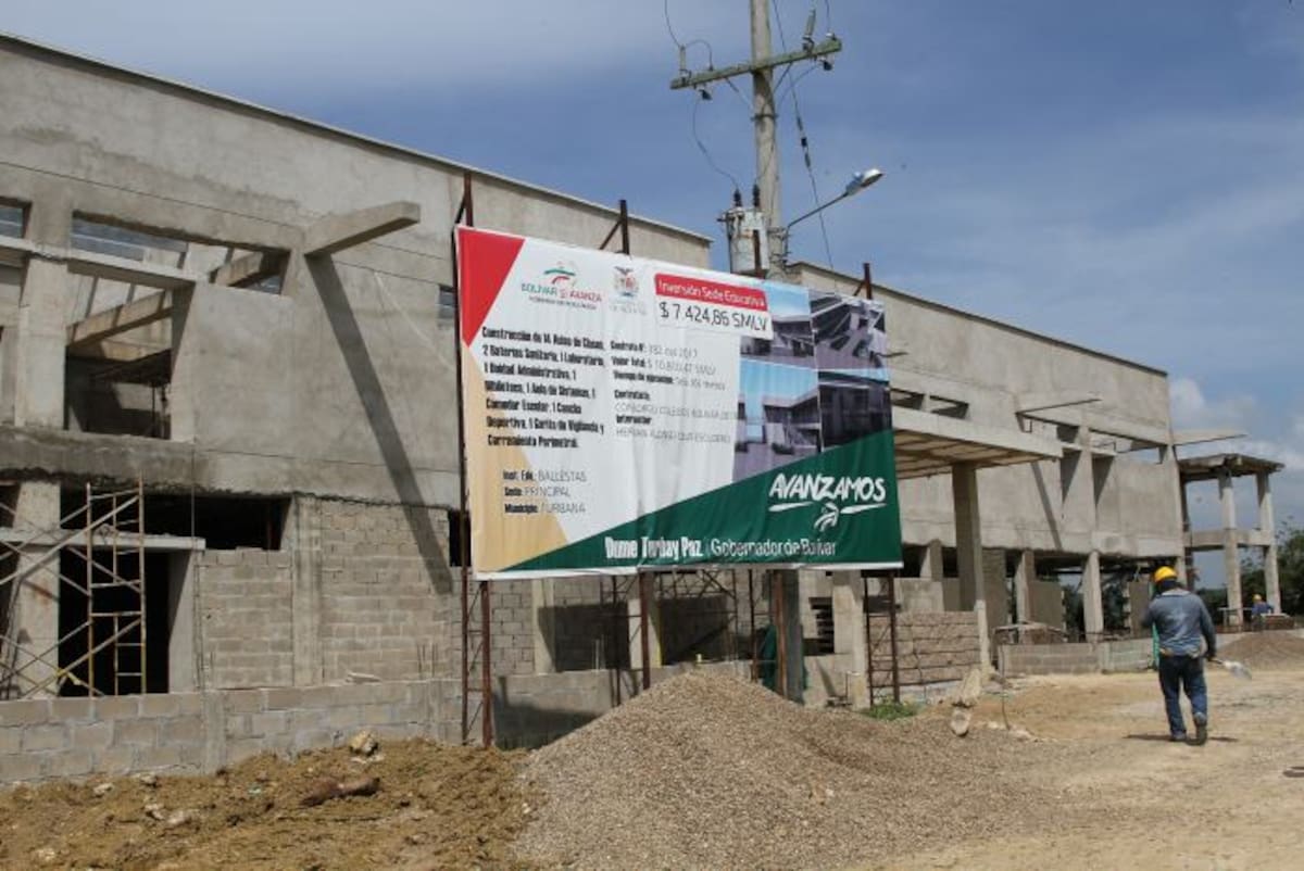 La institución educativa de Ballestas será una de las obras entregadas antes de que comience el próximo año escolar. Tras tres años de espera, la construcción va en un 97%. Óscar Díaz