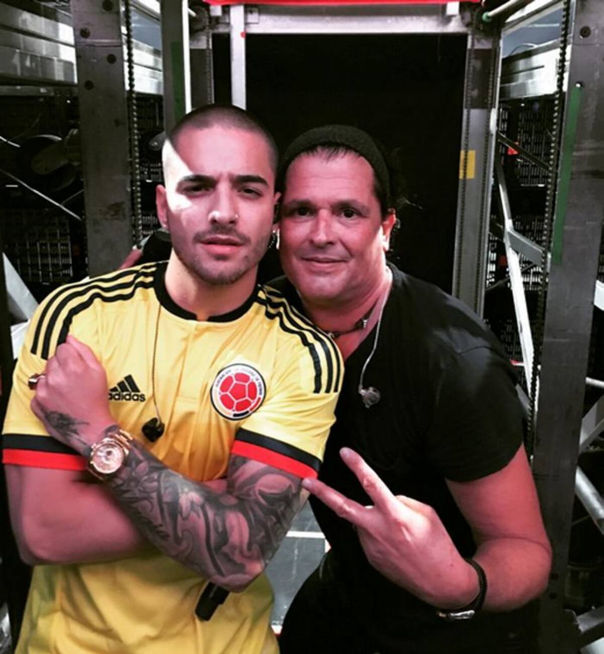Maluma y Carlos Vives, artistas colombianos confirmados para el concierto 'Ecuador aquí estoy'. Instagram.