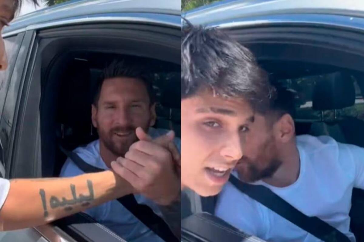 Video: Fanático se encuentra a Messi en la calle y le roba beso