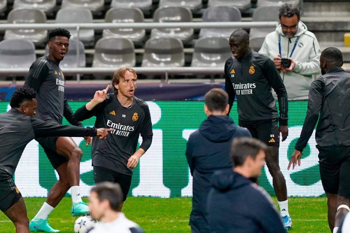 Video: entrenamiento de Real Madrid en la previa de Champions ante el Braga
