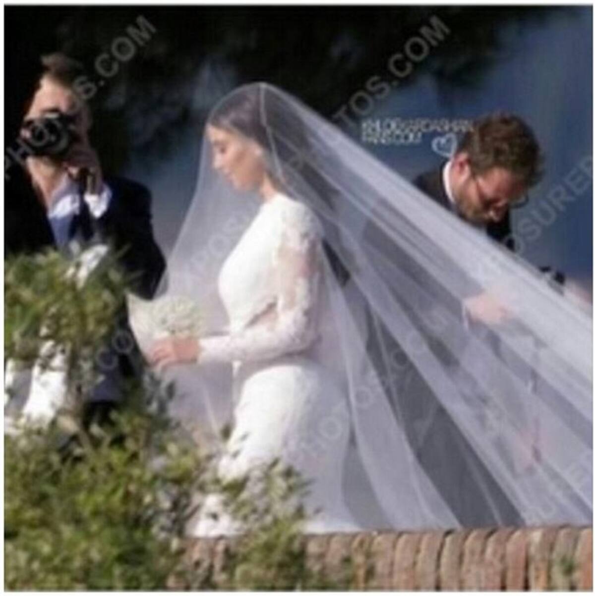 El vestido de novia de Kim fue diseño de Givenchy Cortesía redes Sociales