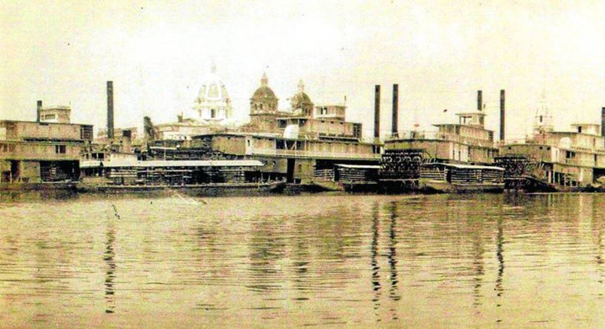 1925: Desde el Muelle de los Pegasos, mirando a San Pedro.