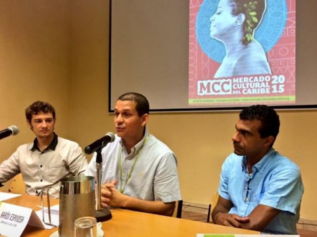 Franja Académica en el MCC: Miguel Juste, Aarón Espinosa y Rafael Ramos Caraballo. Cortesía
