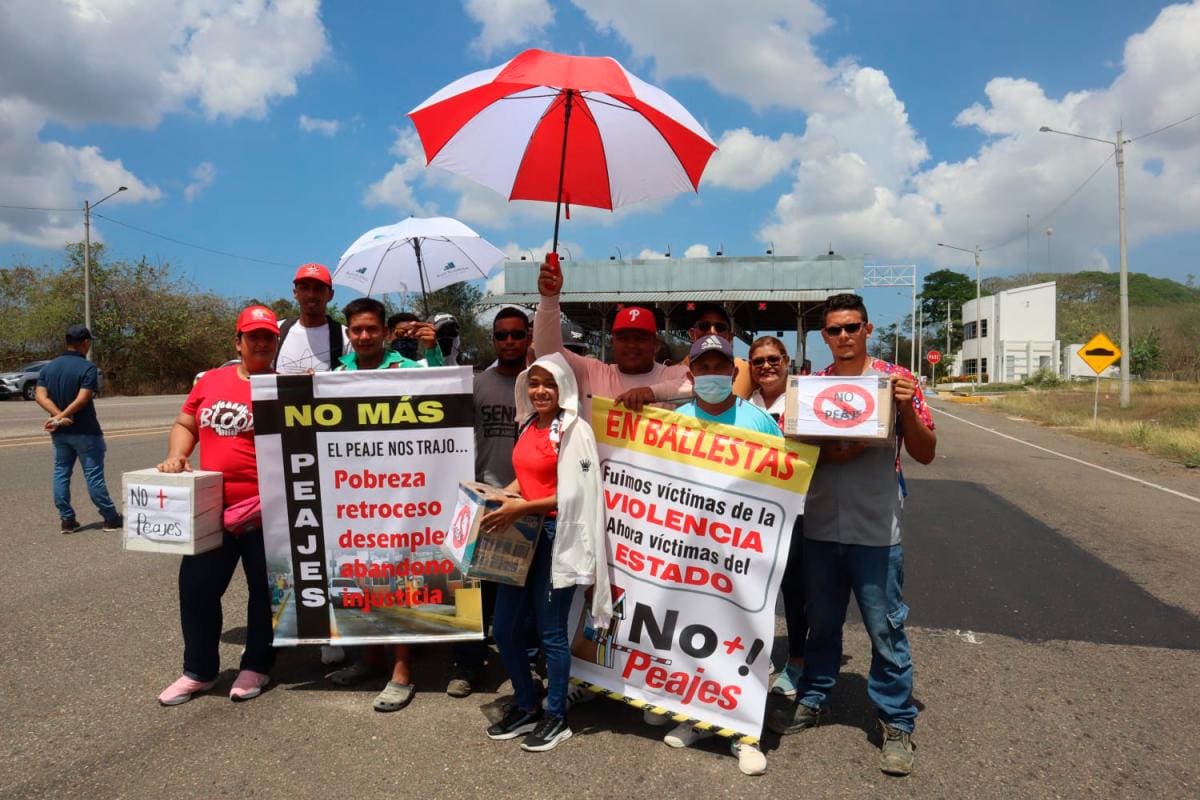 “Que nos desmonten ese peaje ya”: protestas en la Vía del Mar y en Ballestas