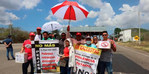 “Que nos desmonten ese peaje ya”: protestas en la Vía del Mar y en Ballestas