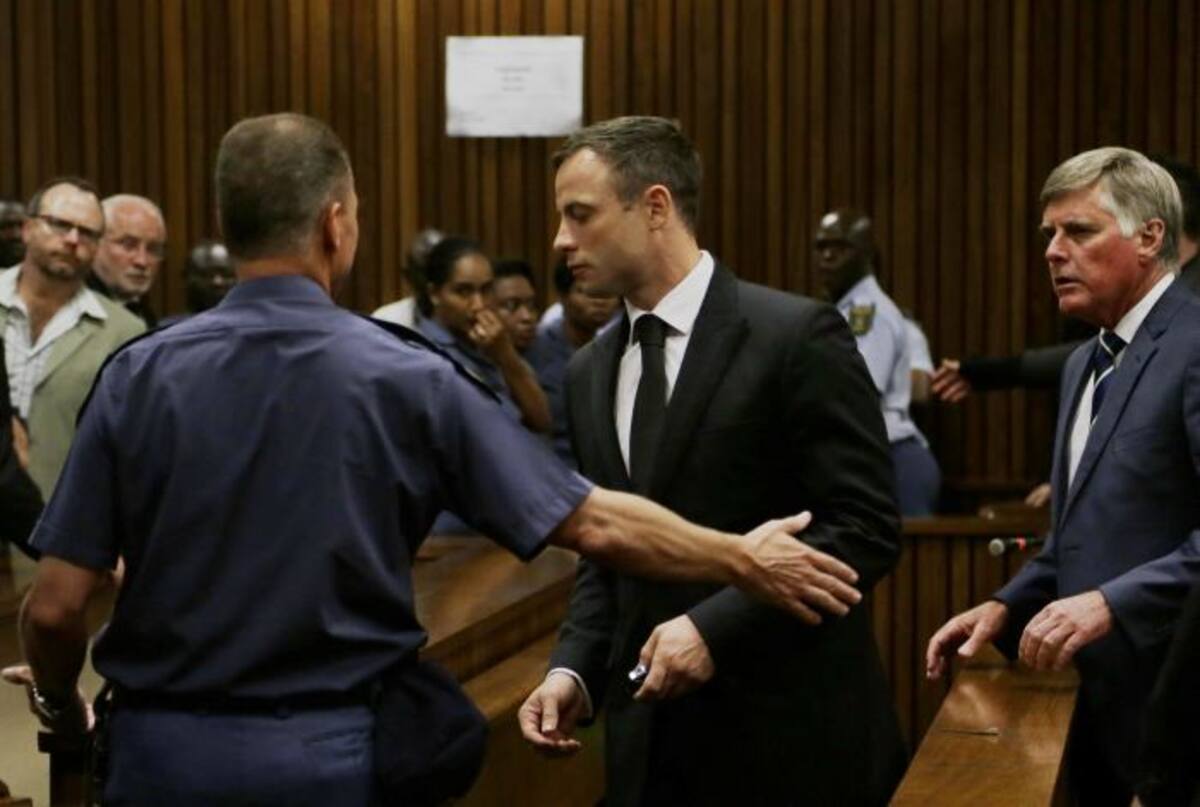 Oscar Pistorius, atleta paralímpico condenado por el asesinato de su novia Reeva Steenkamp. AFP