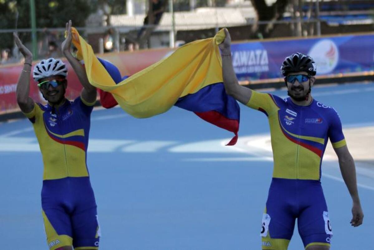 El patinaje colombiano celebra uno de los oros en los Juegos Suramericanos. COLPRENSA