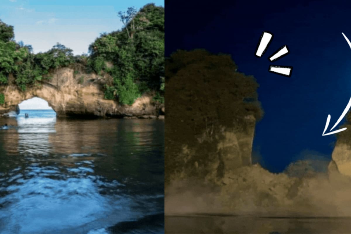 ¡Pérdida natural! El arco del Morro en Tumaco se desploma por las lluvias