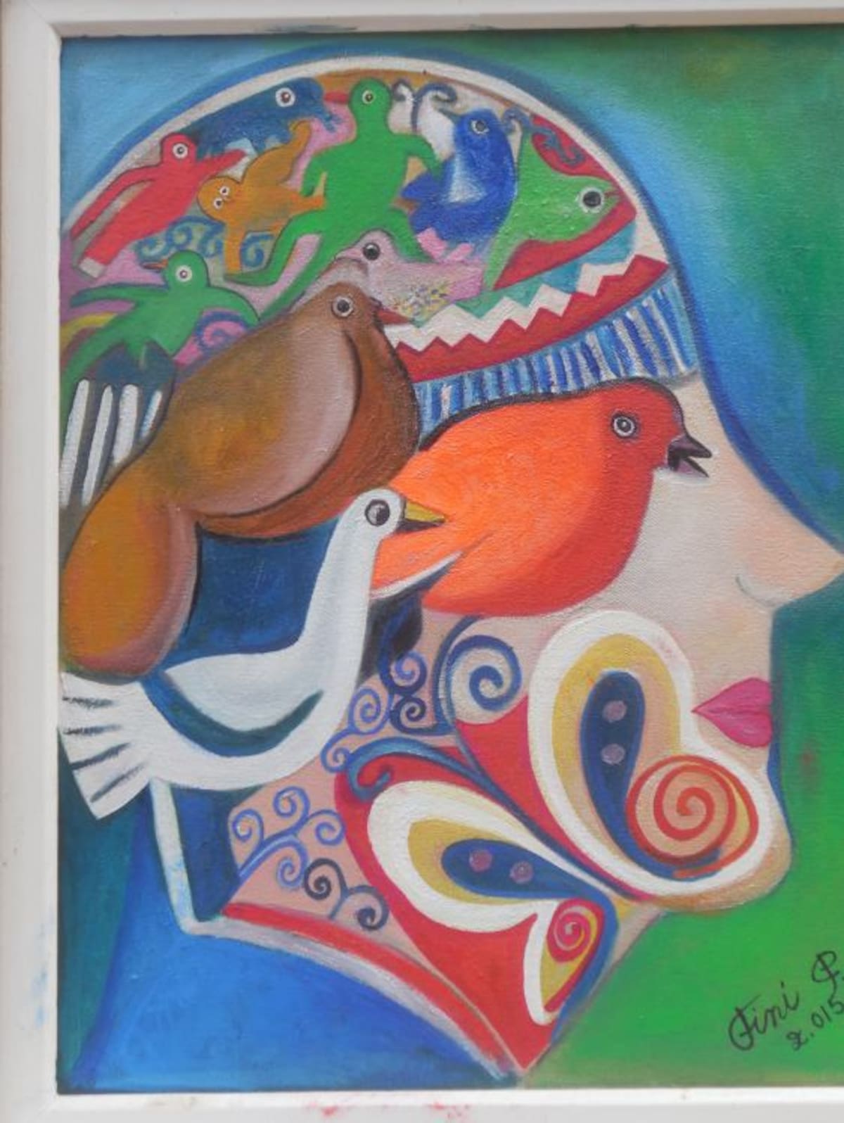 "El científico" (2015) de Fini de Gil. Óleo sobre lienzo 40x50 cms. Gustavo Tatis-El Universal