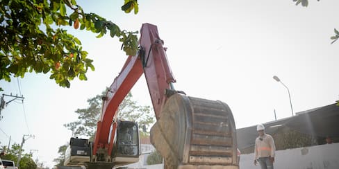Arrancó la pavimentación de La Boquilla y otros sectores de Cartagena