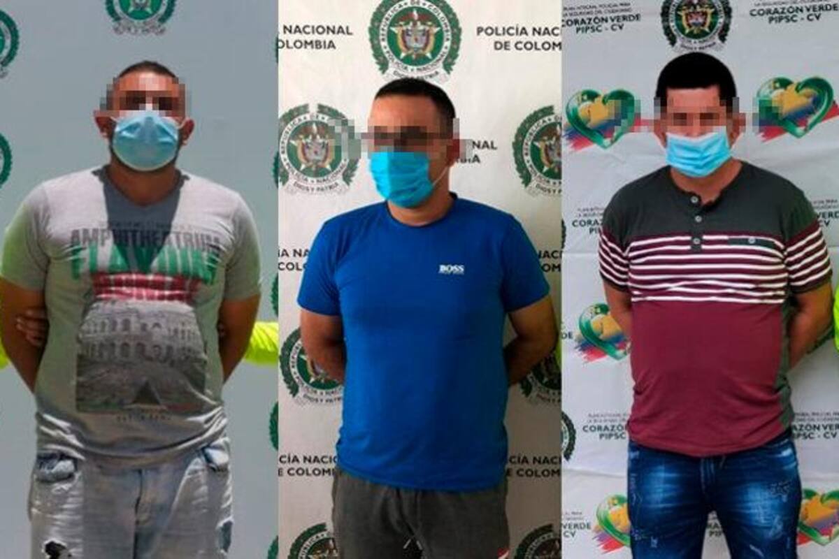 Capturados en Colombia tres hombres pedidos en extradición por EE.UU.