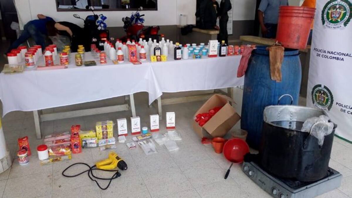 Medicamentos adulterados confiscados en Montería. Cortesía.