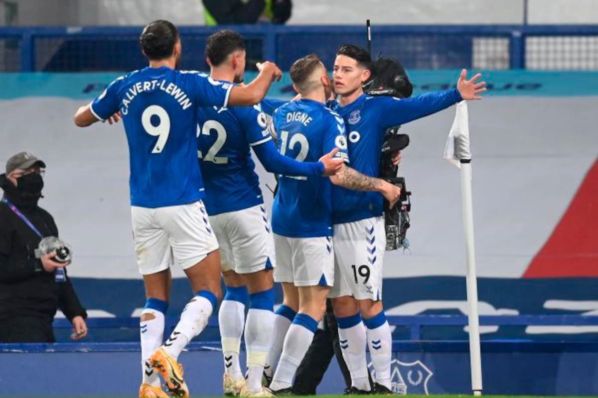 James Rodríguez marca, pero el Everton se conforma con empate