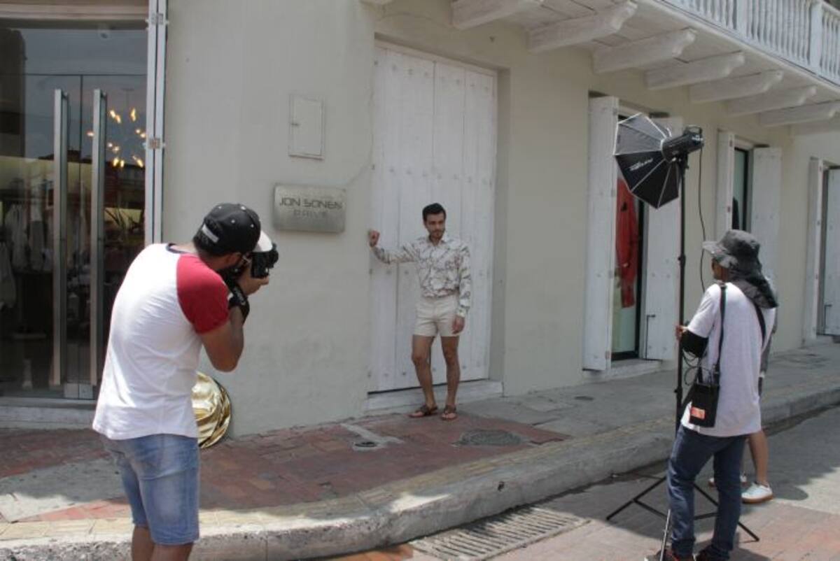 Luciano en la sesión de fotos para la marca. Luis Aparicio