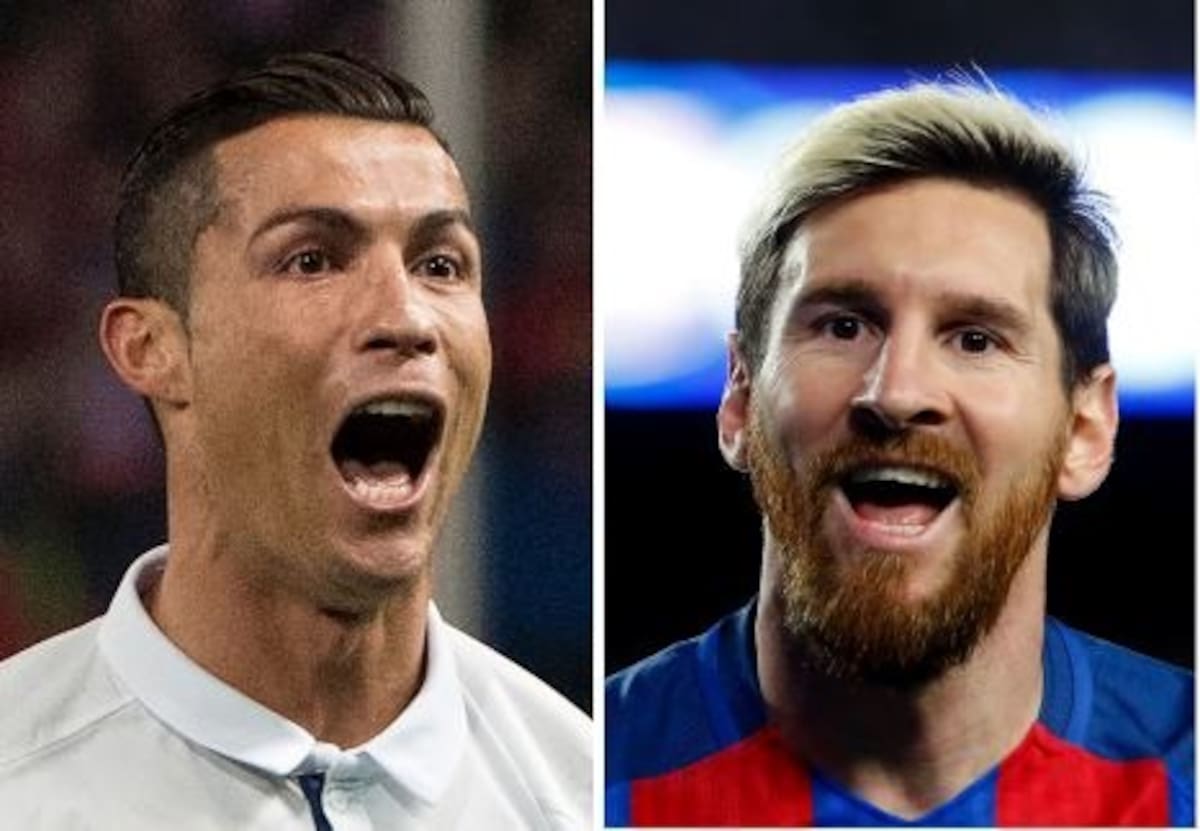 Messi y Cristiano Ronaldo. AFP