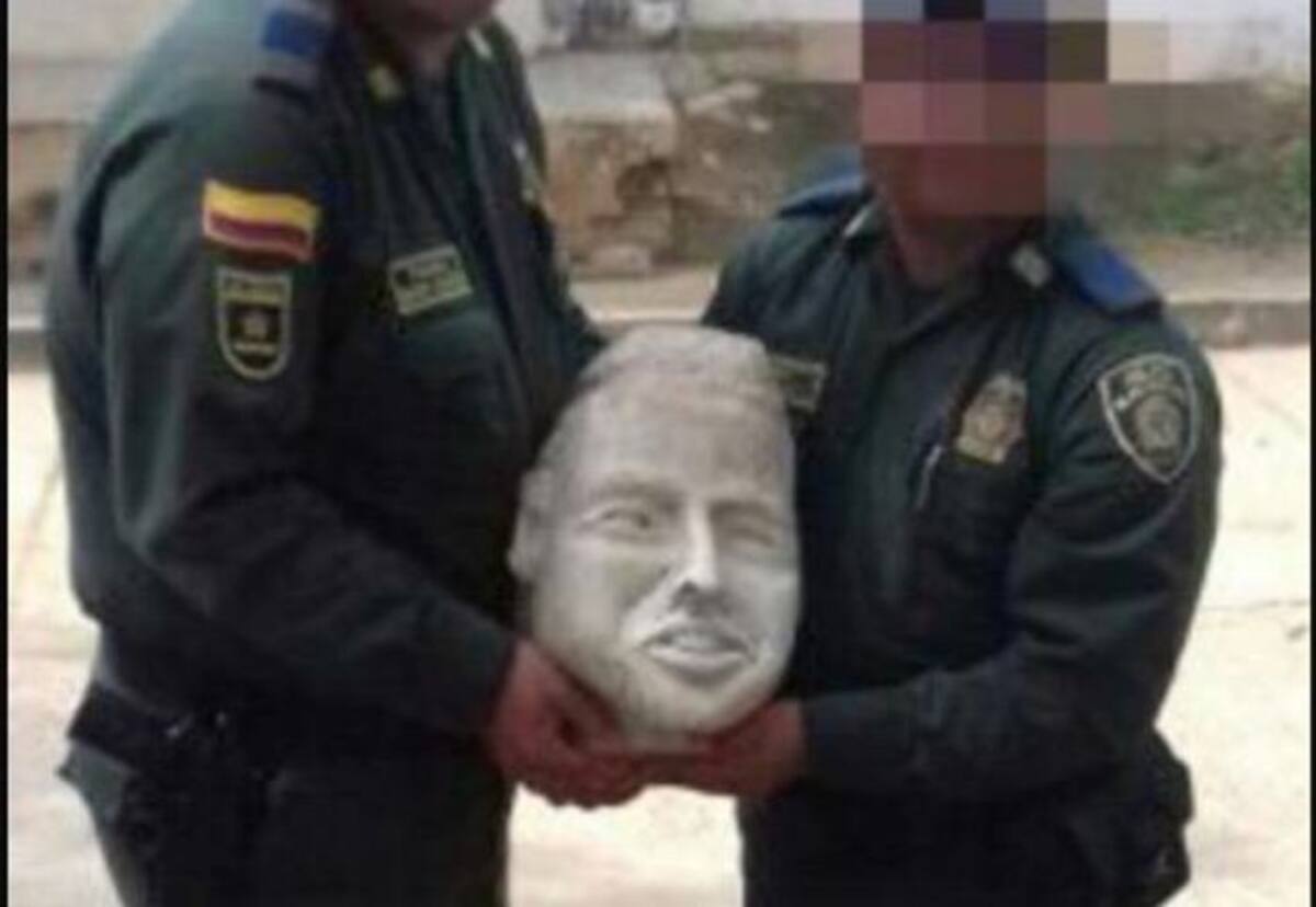 El monumento al cantante Martín Elías quedó en manos de las autoridades, tras ser hallado en poder de un particular. cortesía