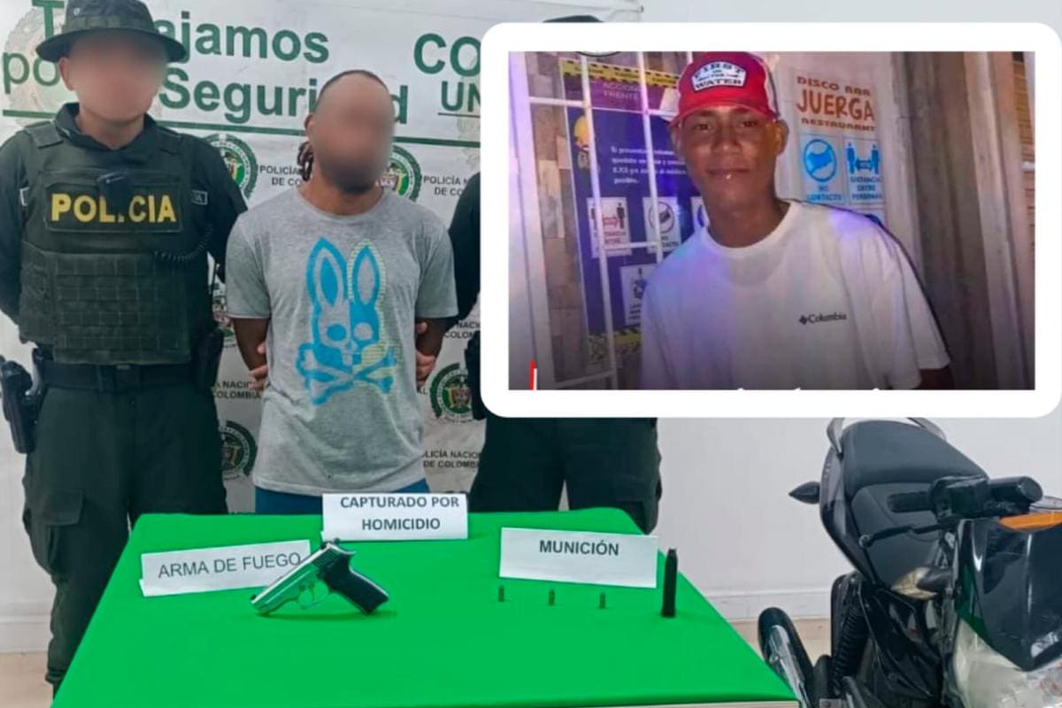 Así cayó sicario por asesinato en El Pozón: tenía una pistola 9 milímetros