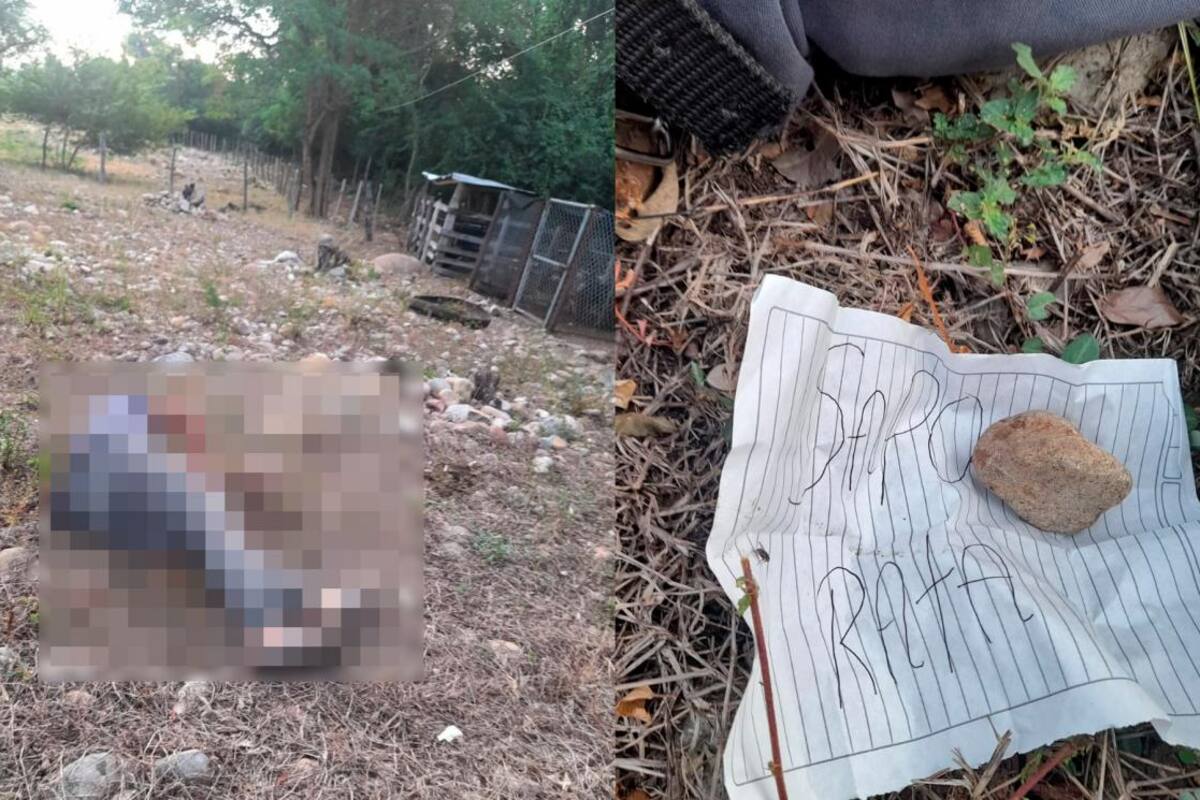 Lo sacan de finca que administraba y lo asesinan a bala: le dejan panfleto