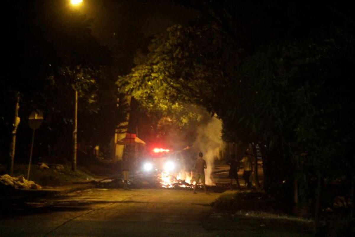 La protesta ocurrió en la vía principal de Blas de Lezo. ElUniversal.com.co
