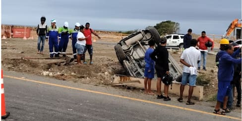 Impresionante accidente en la Vía del Mar, entre Crespo y La Boquilla: hay un conductor herido