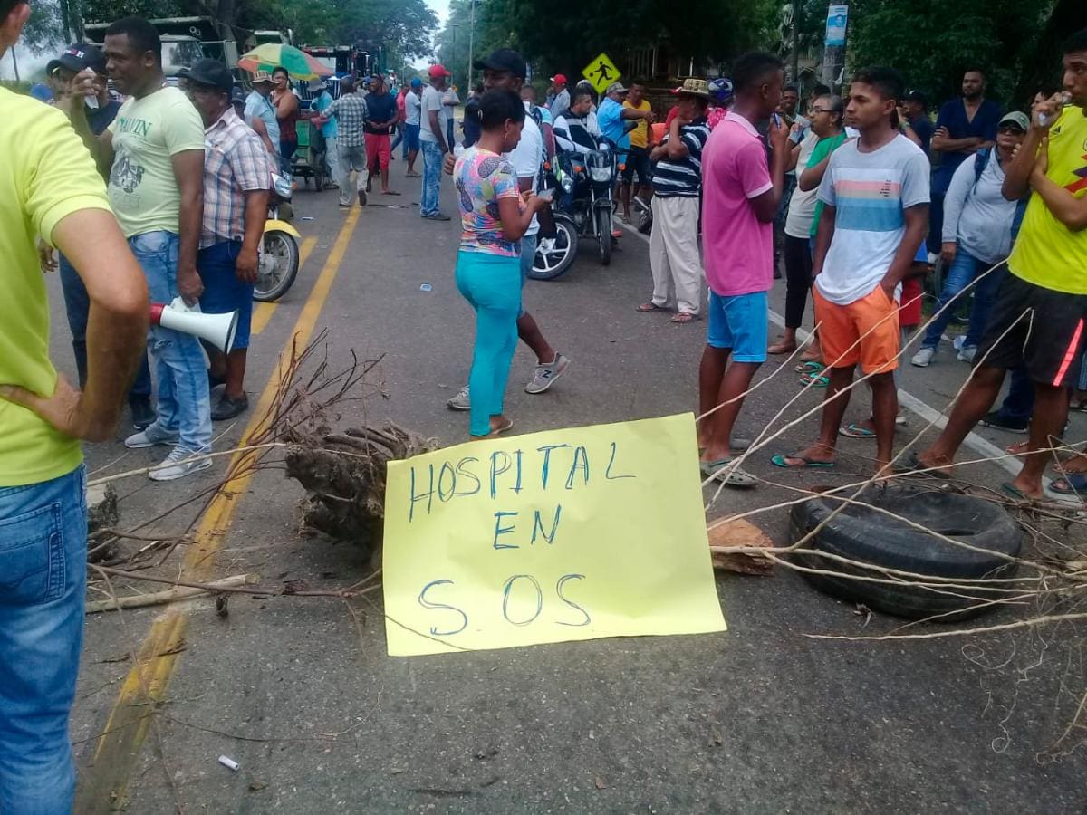 Los manifestantes se tomaron la vía la Cordialidad, a la entrada del casco urbano, donde alzaron su voz de protesta para decir no más a las problemáticas del municipio. //Cortesía