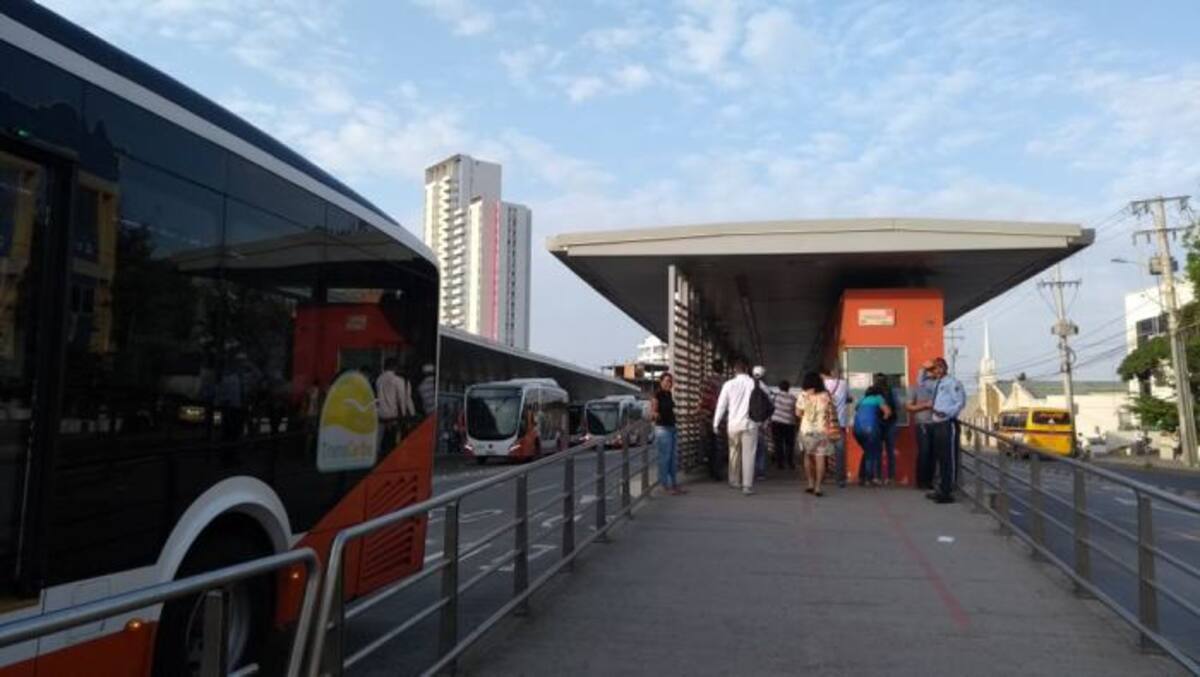 Así se encuentran las estaciones de Transcaribe. Zenia Valdelamar/El Universal