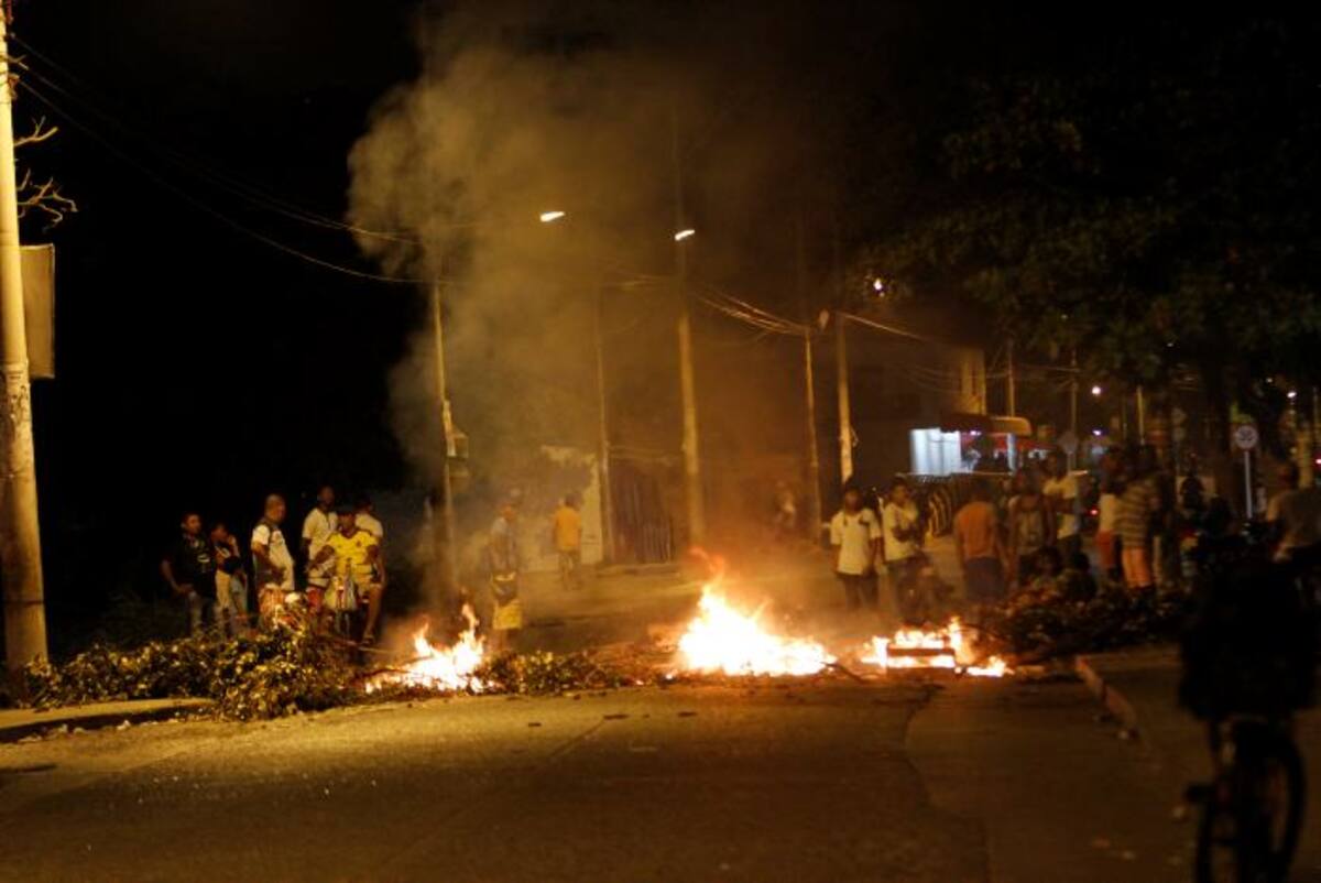 Bloqueo en el sector Ricaurte sobre la avenida Pedro Romero. Cortesía