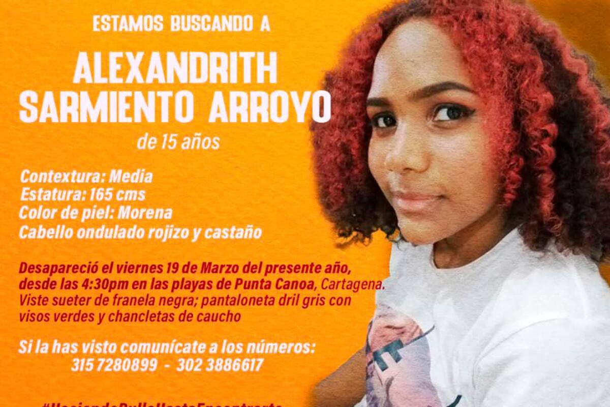 Autoridades continúan la búsqueda de menor desaparecida en Bayunca