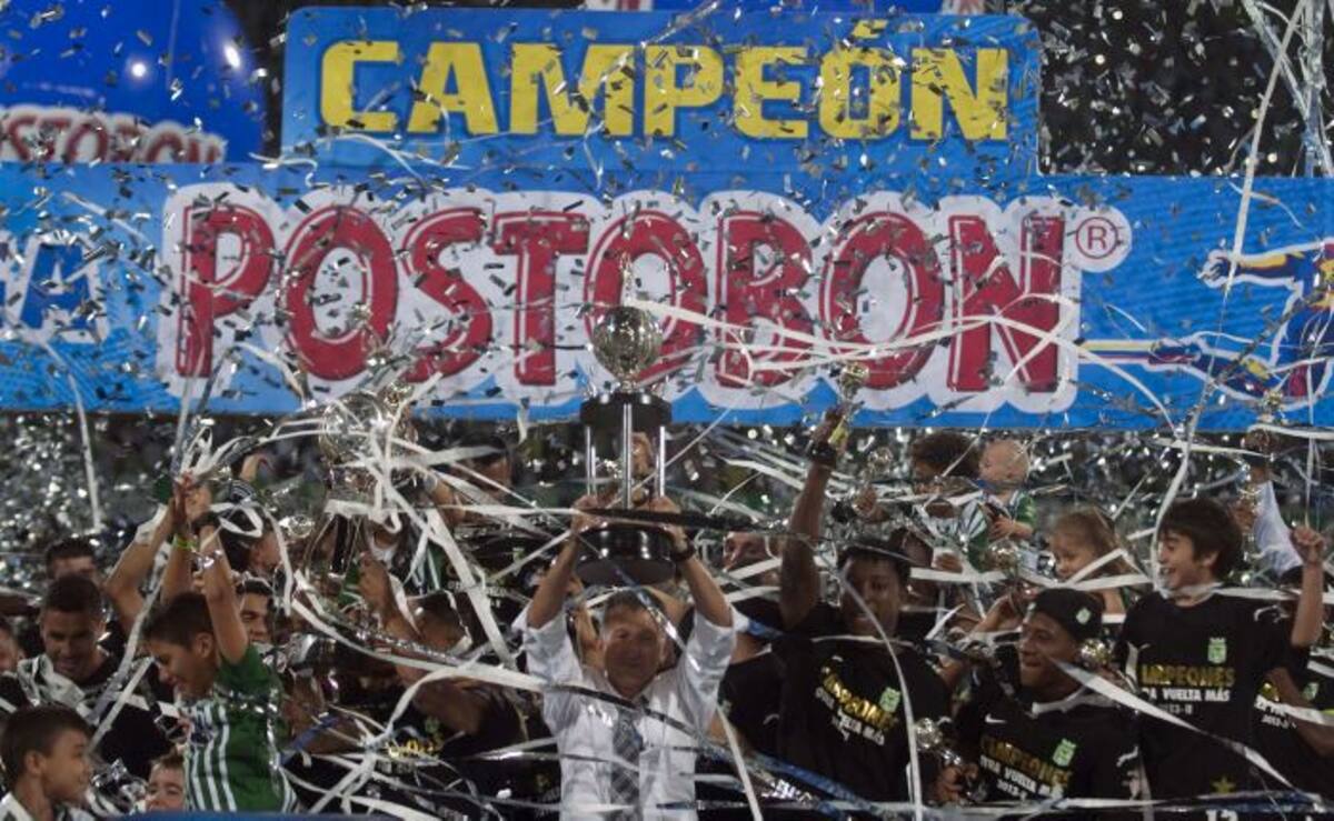 Atlético Nacional es el campeón de la Liga Postobón II-2013. AFP RAUL ARBOLEDA