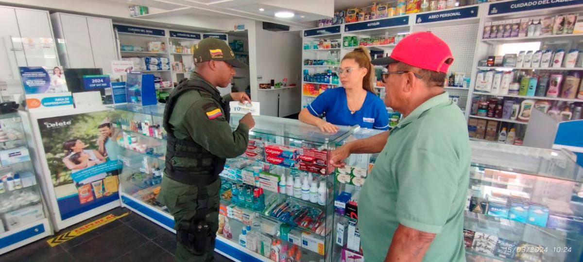 Gaula en campaña contra la extorsión. // Foto: Cortesía