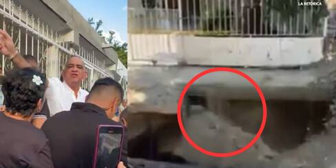 ¡Susto en Santa Marta! Momento exacto en que colapsa la terraza de una vivienda