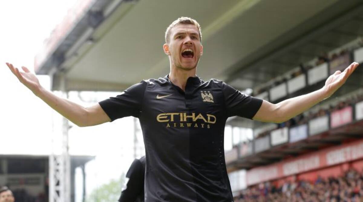 Edin Dzeko con la camiseta del Manchester City. AP Kirsty Wigglesworth