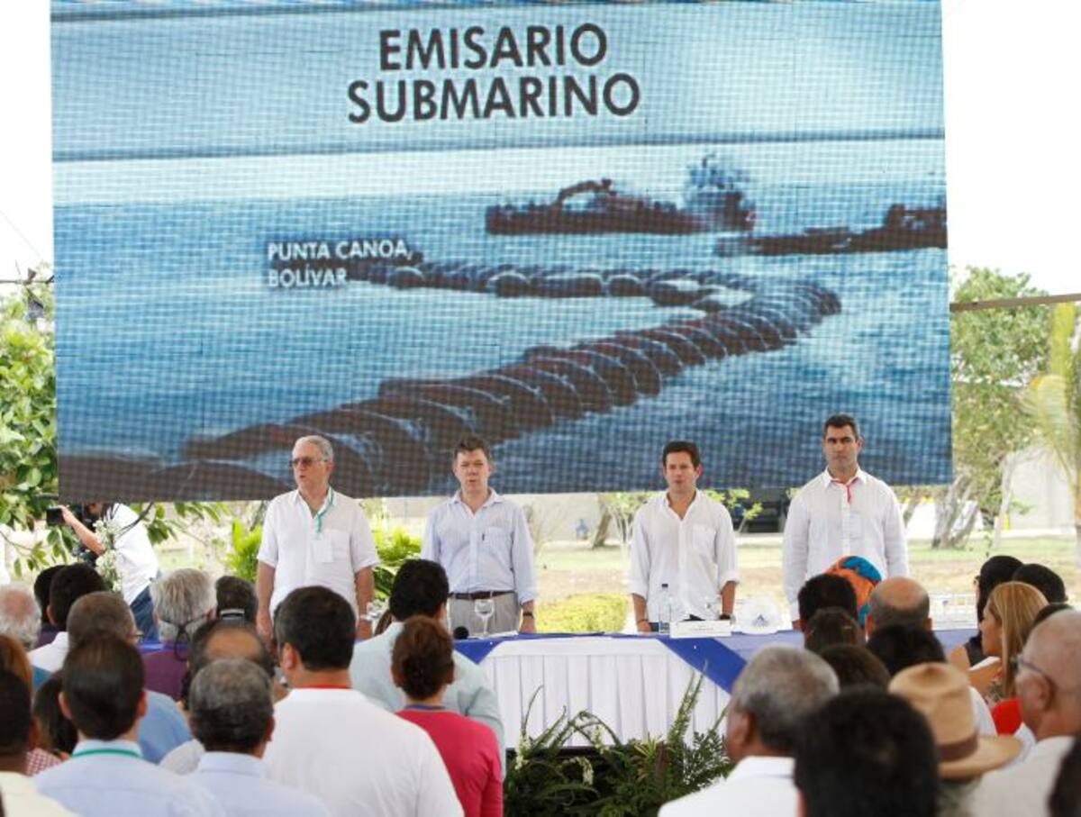 El acto se realizó en las instalaciones de la estación de pre- tratamiento de aguas residuales en Punta Canoas. AROLDO MESTRE - EL UNIVERSAL