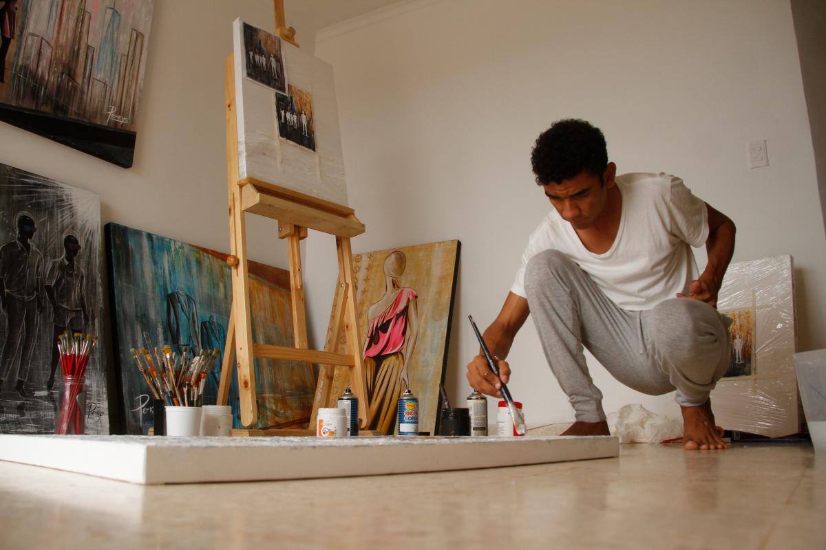 Perkys, un pintor del Caribe que triunfa en Madrid
