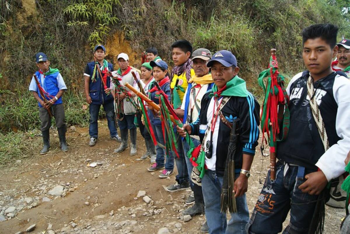 Los indígenas adelantaban una minga que comenzó el pasado 14 de octubre. COLPRENSA
