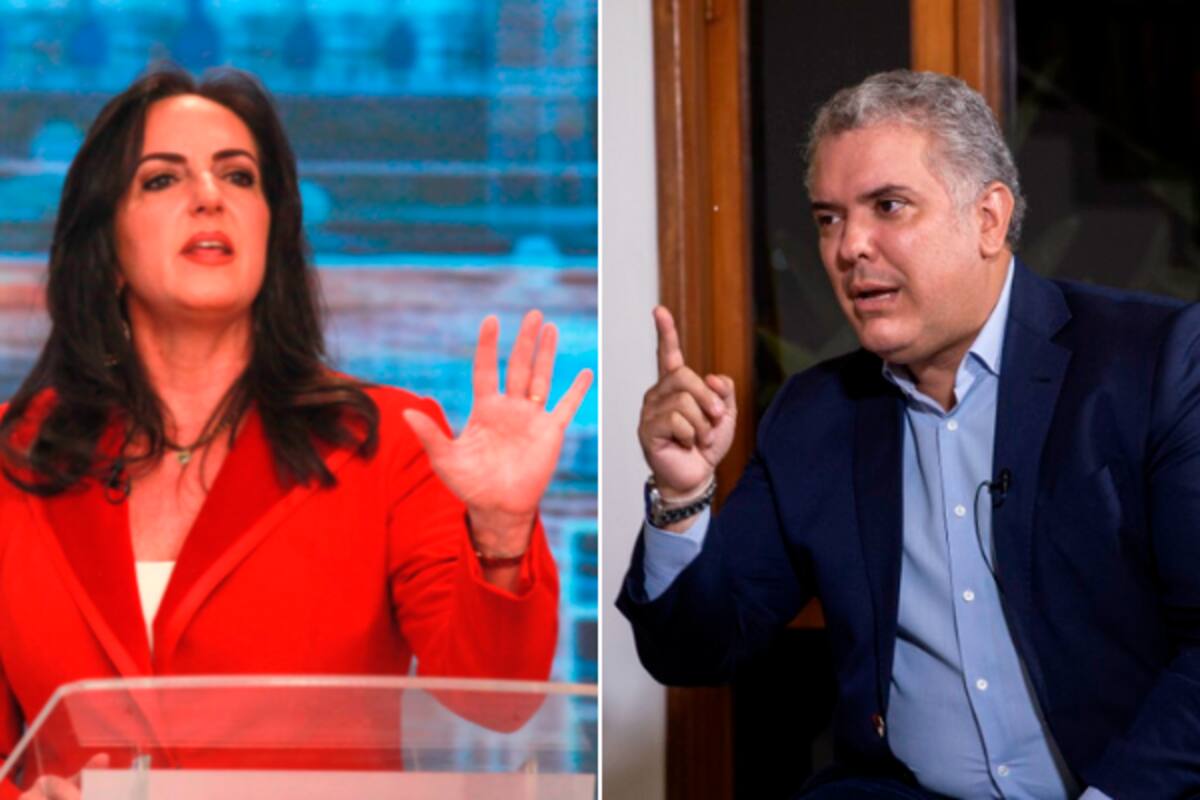 María Fernanda Cabal, senadora, e Iván Duque, presidente de Colombia.