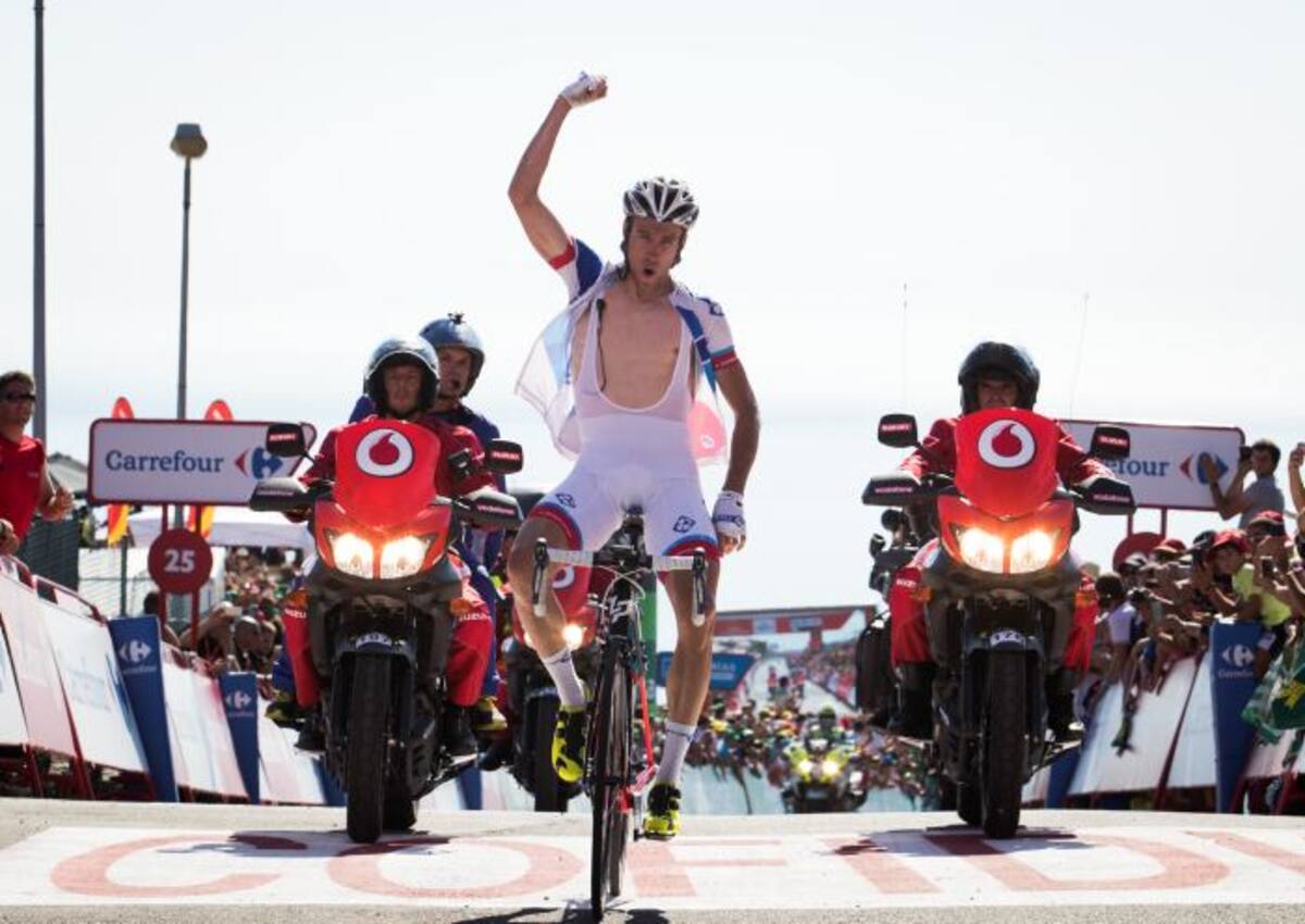 Alexandre Geniez ganador de la tercera etapa de la Vuelta a España. AFP JAIME REINA