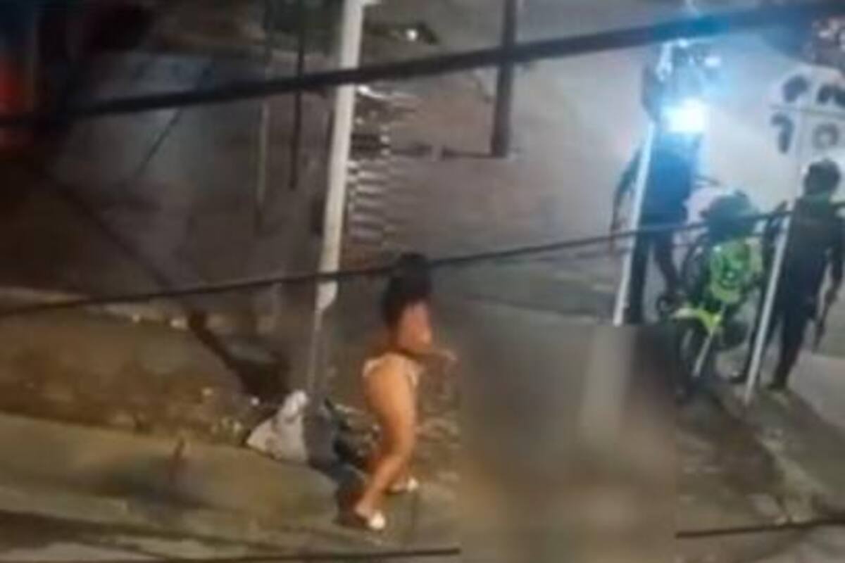 Vídeos: investigan por qué mujer desnuda atacó a policías en Cartagena