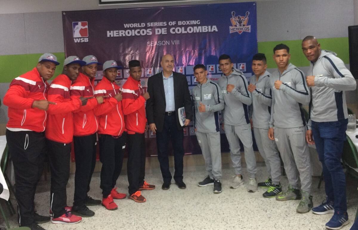 Equipo colombiano ante la Serie Mundial de Boxeo. Cortesía