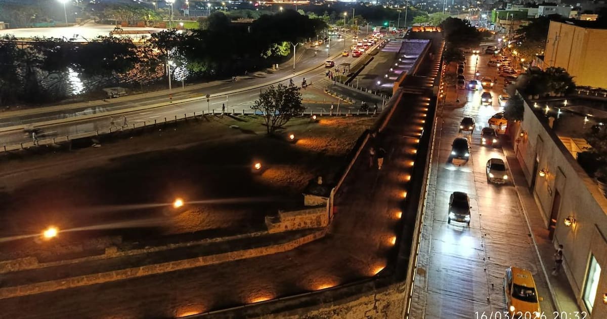 Cartagena transforms its walls with new lighting: the project is 88% complete