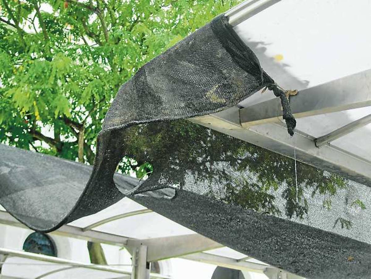 Ubicaron un polisombra que afea el lugar.