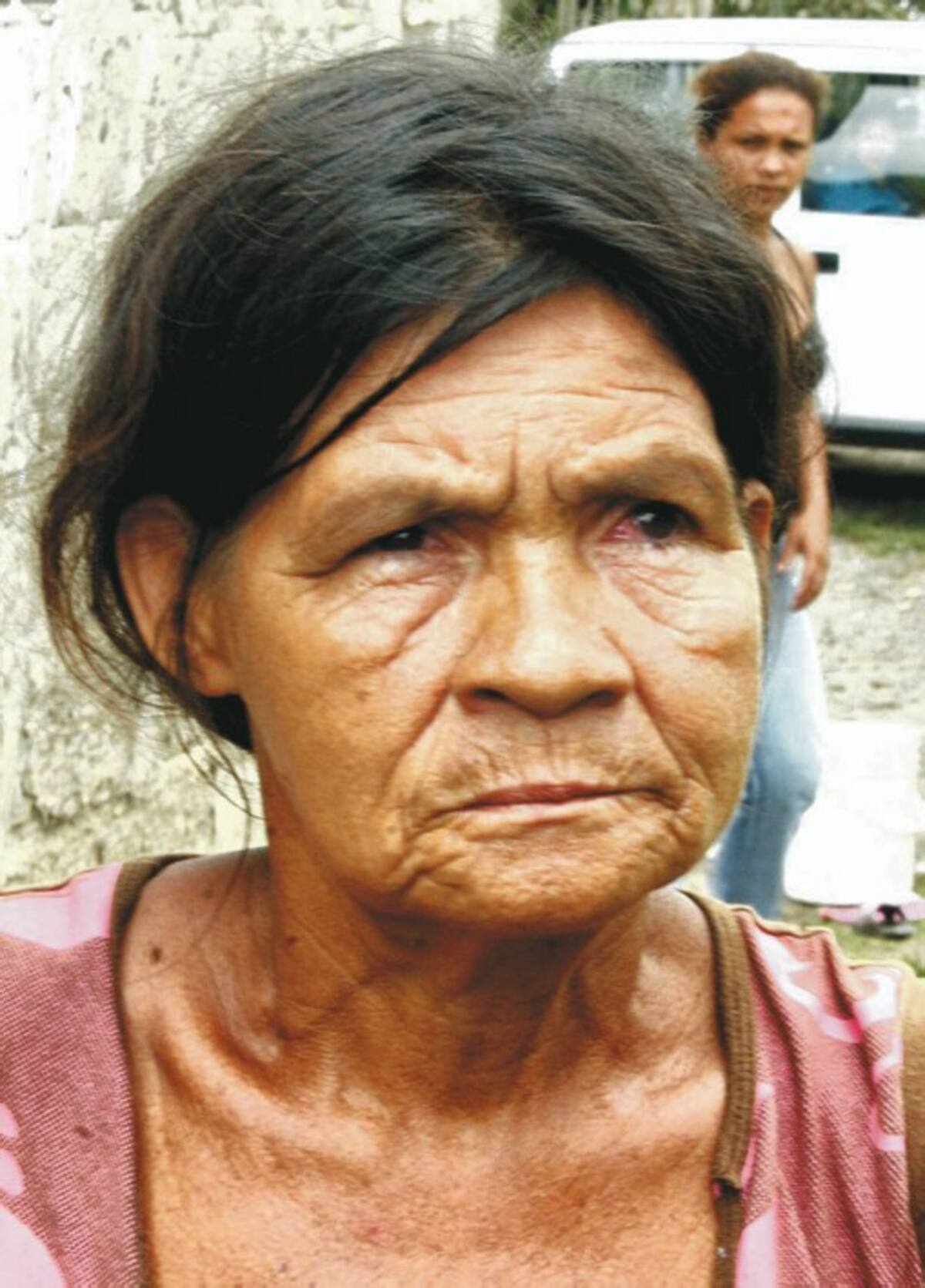 Erenida Díaz Contreras, agredida.
